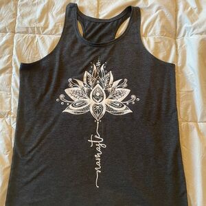 Gray Namaste Tank Top